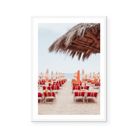 Sun beds At Beach Resort | Art Print