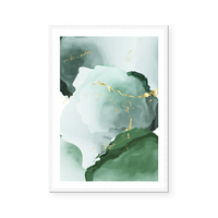 Abstract Fluid | Jade Green | Art Print