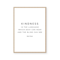 Kindness | Mark Twain | Art Print