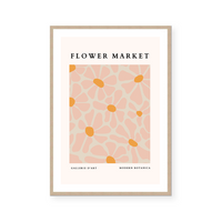 Flower Market | Pink & Mustard | Art Print