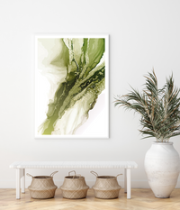 Abstract Fluid | Emerald Green | Art Print