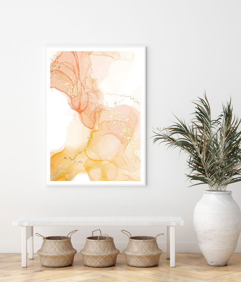 Abstract Fluid | Mustard | Art Print