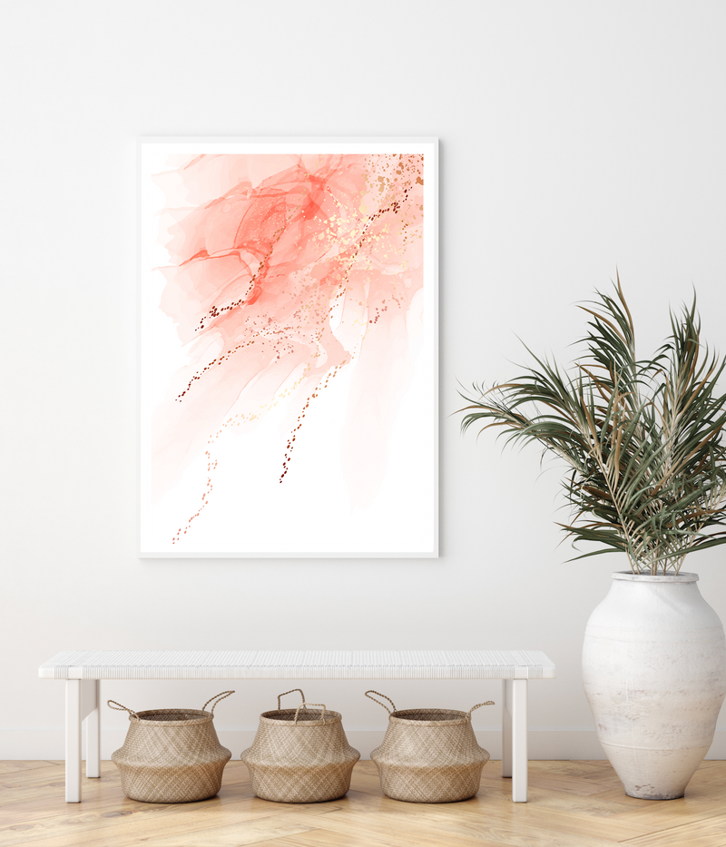 Abstract Fluid | Pink | Art Print