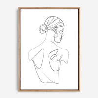 Swam | Line Art | Canvas Print