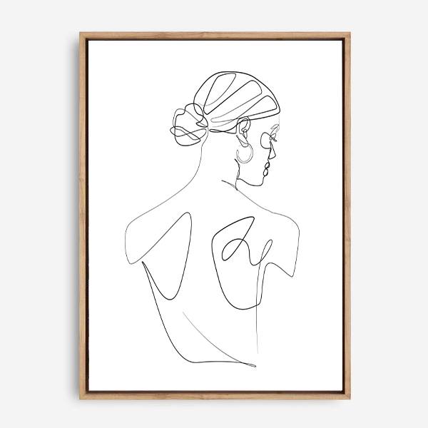 Swam | Line Art | Canvas Print