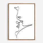 Kiss Me | Line Art | Canvas Print