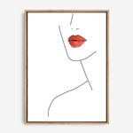 These Lips | Line Art | Canvas Print