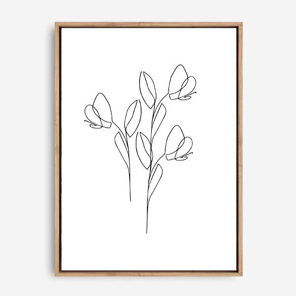 Tulips | Line Art | Canvas Print