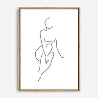 Pretty Woman | Line Art | Canvas Print