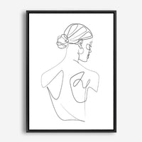 Swam | Line Art | Canvas Print
