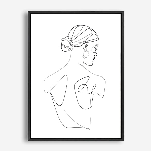 Swam | Line Art | Canvas Print