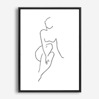 Pretty Woman | Line Art | Canvas Print