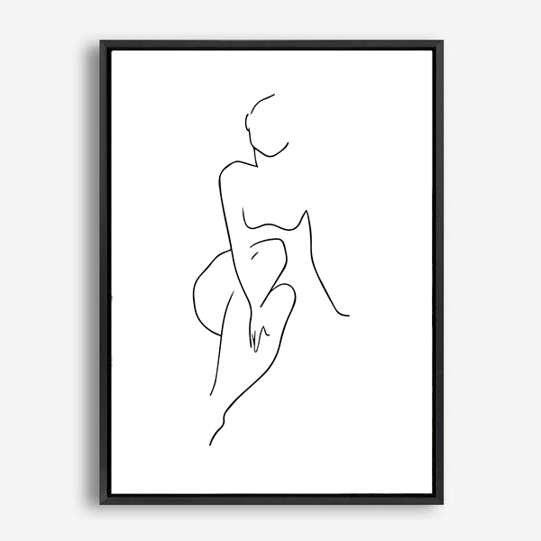 Pretty Woman | Line Art | Canvas Print