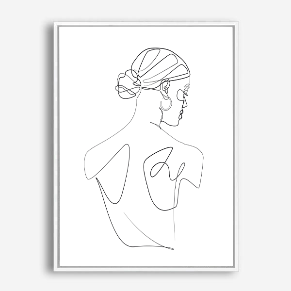 Swam | Line Art | Canvas Print