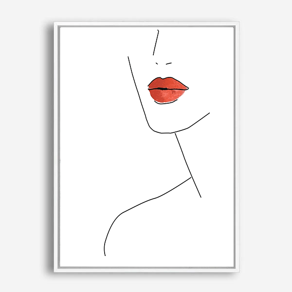 These Lips | Line Art | Canvas Print