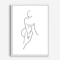 Pretty Woman | Line Art | Canvas Print