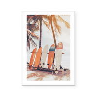 Surfboards And Palm Trees | Art Print