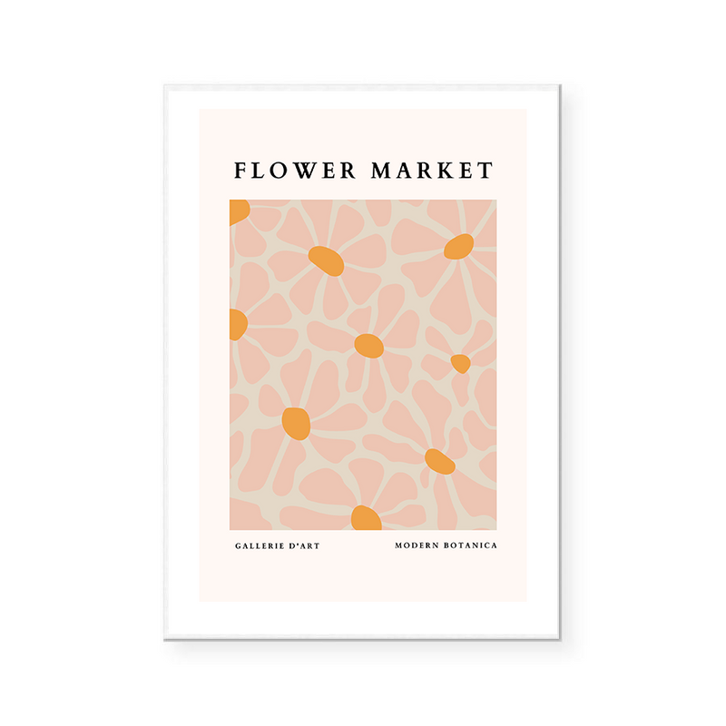 Flower Market | Pink & Mustard | Art Print