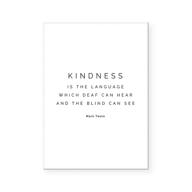 Kindness | Mark Twain | Art Print