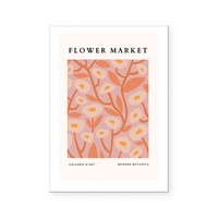 Flower Market | Retro Pink | Art Print