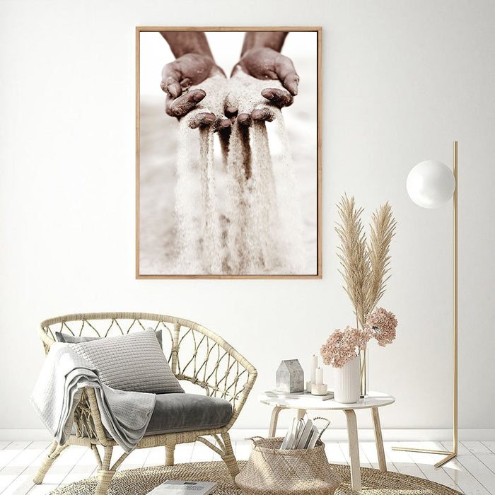 Sand In Hands | Canvas Print