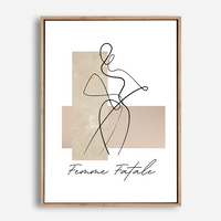Cecelia | Line Art | Canvas Print