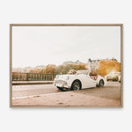 White Car In Paris | Canvas Print