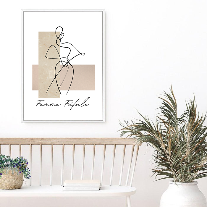 Cecelia | Line Art | Canvas Print