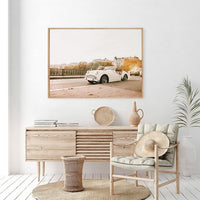 White Car In Paris | Canvas Print