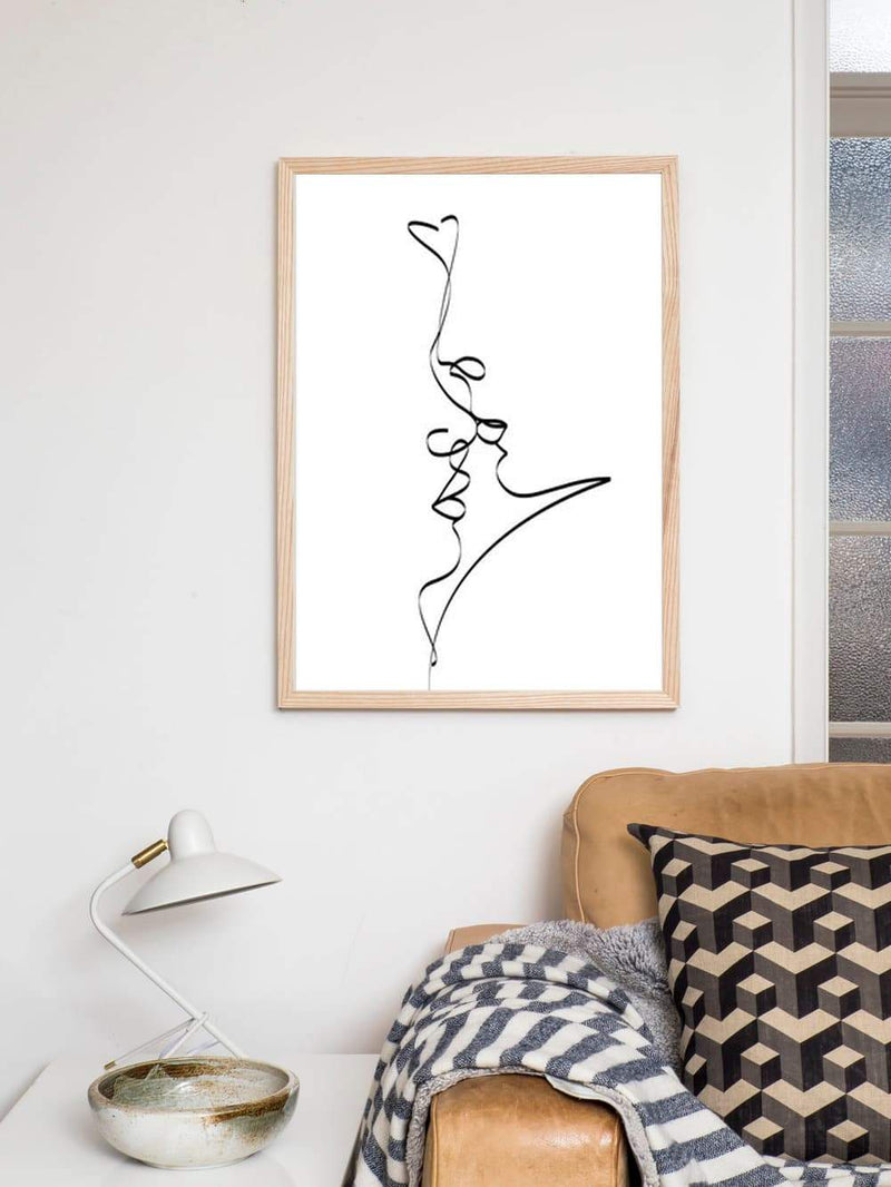 Kiss Me | Line Art | Art Print