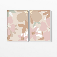 Nude Wildflowers Pair | Canvas Print