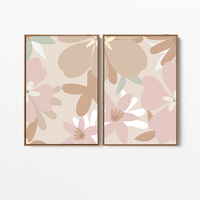 Nude Wildflowers Pair | Canvas Print