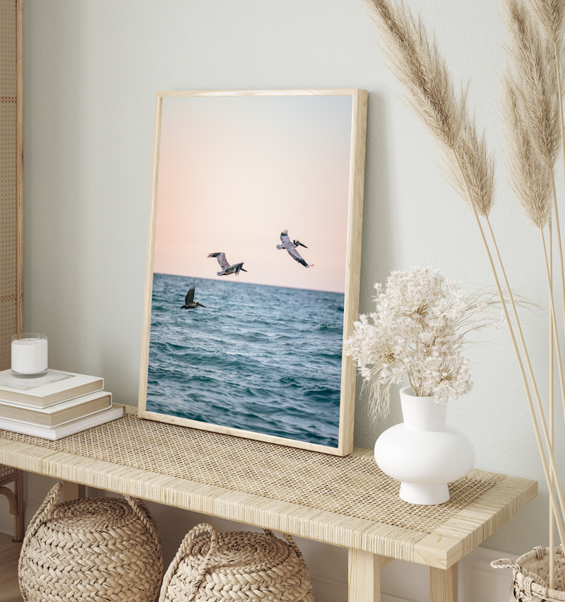 Miami Beach Pelicans | Art Print