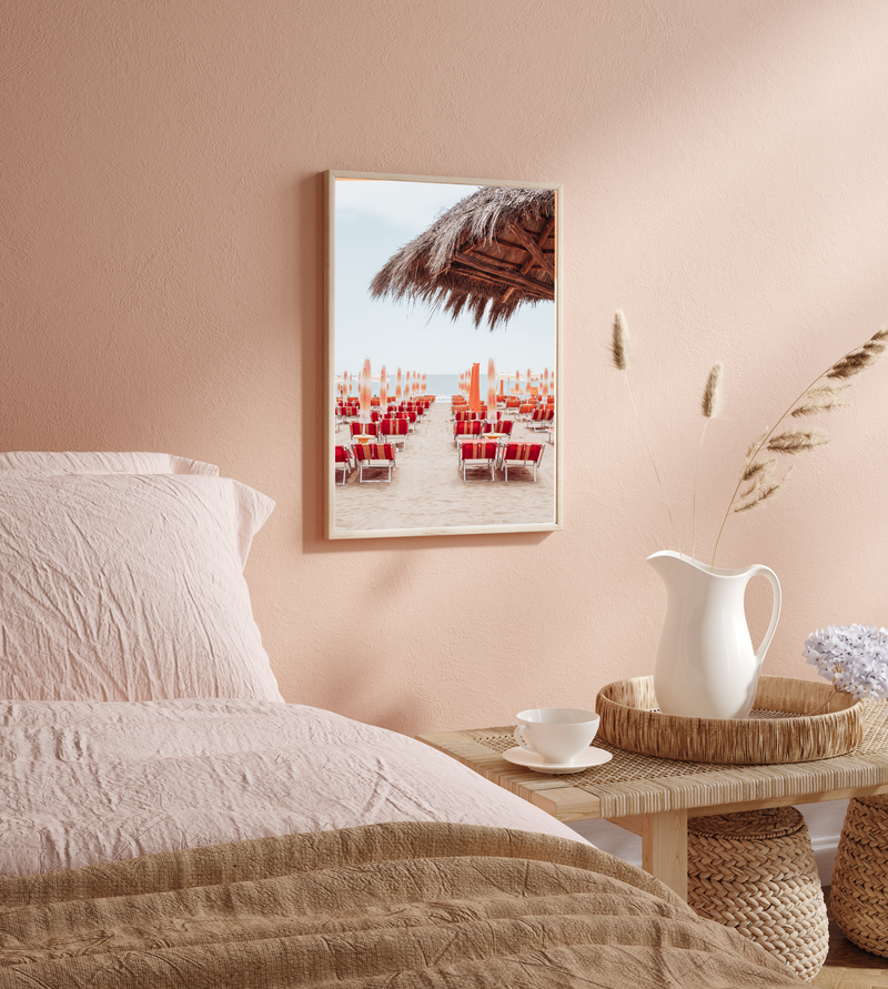 Sun beds At Beach Resort | Art Print