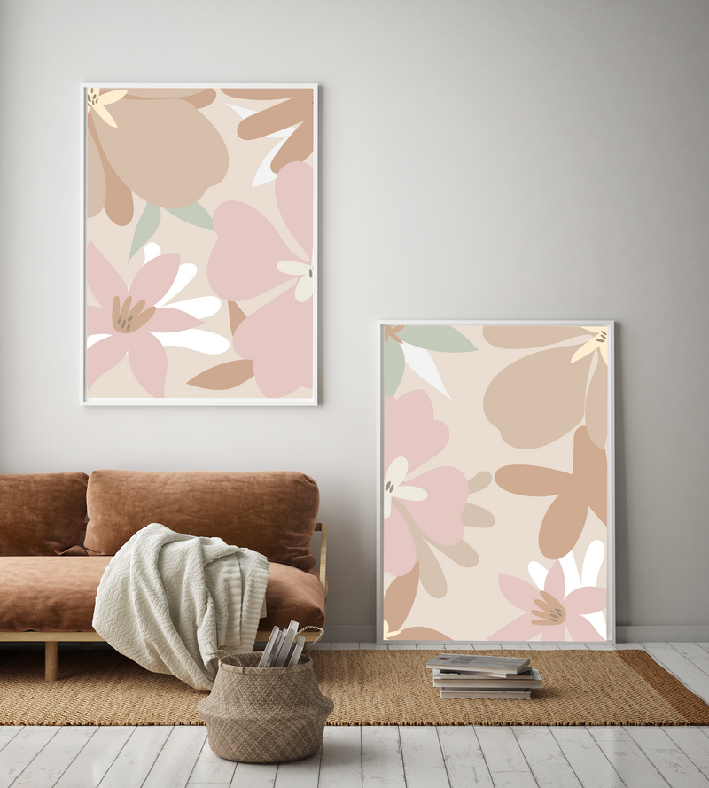 Nude Wildflowers Pair | Art Print