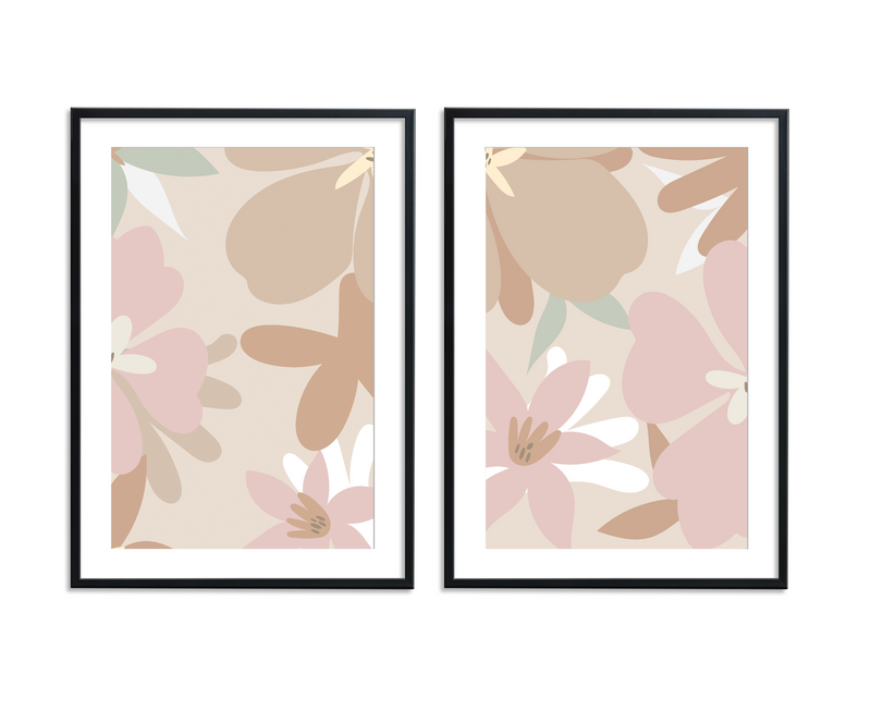 Nude Wildflowers Pair | Art Print