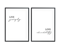 Live Simply | Art Print