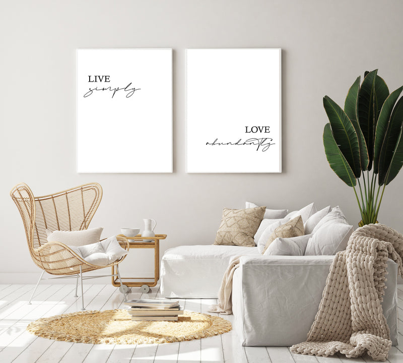 Live Simply | Art Print