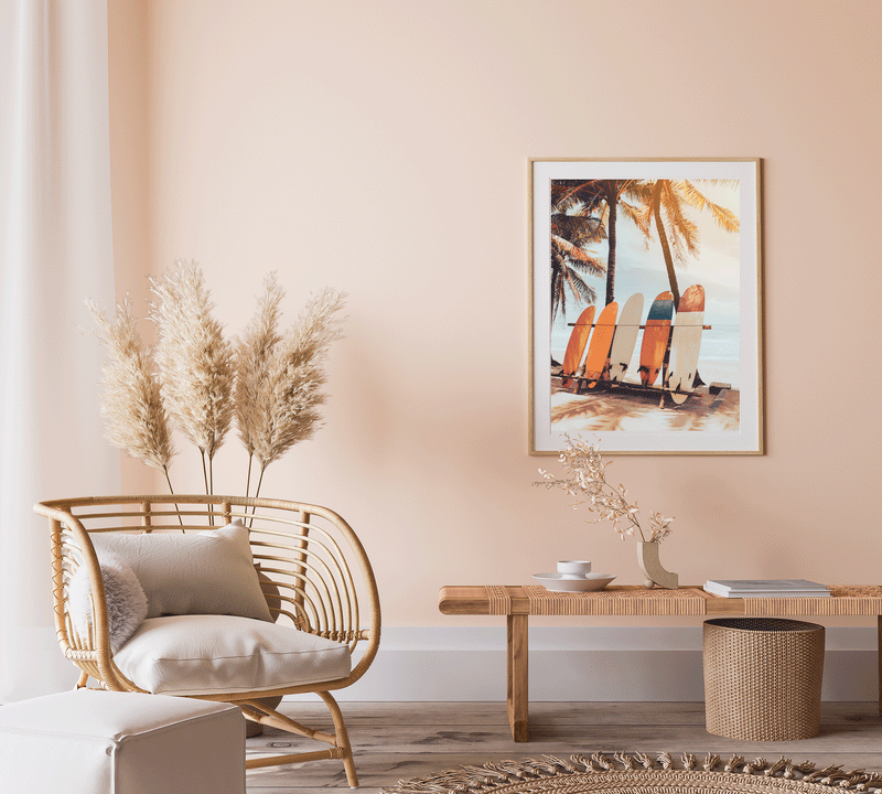 Surfboards And Palm Trees | Art Print