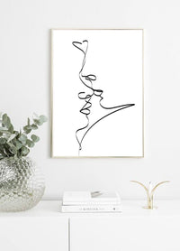 Kiss Me | Line Art | Art Print